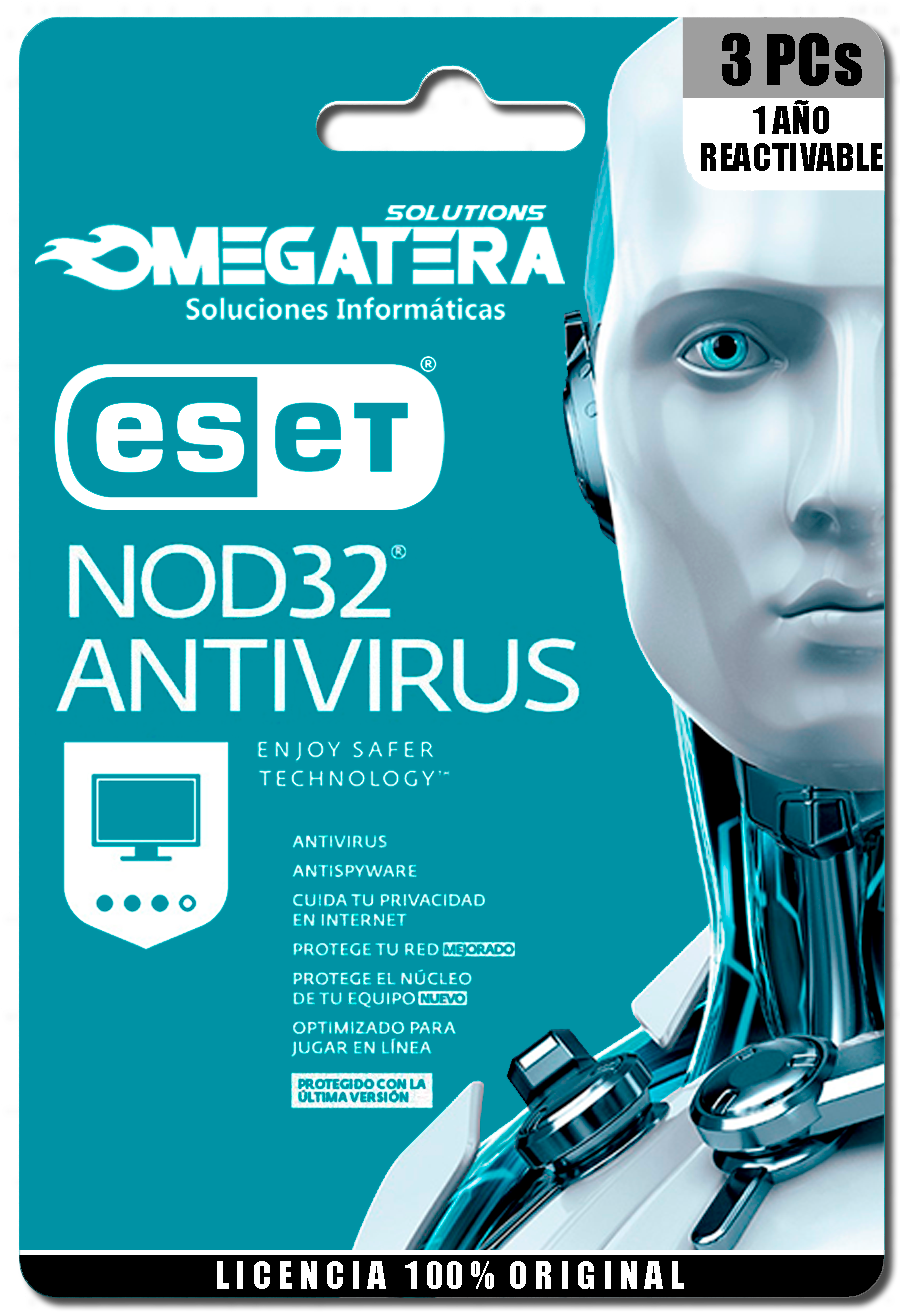 ANTIVIRUS ESET NOD32, ESD, 1 AÑO, REACTIVABLE, WIN/MAC ANTIVIRUS ESET NOD32, ESD, 1 AÑO, REACTIVABLE, WIN/MAC